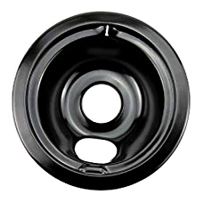 6in Black Universal Whirlpool Drip Pan, Ea