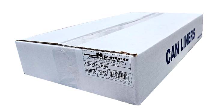 Low Density Flat Pack, White, Medium 33x39 33 Gal 150 Ea/Cs