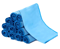 Microfiber Glass Cloth, 12 x 12, 5 Ea/Pk