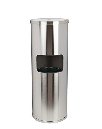 Stainless Steel Wipe Dispenser Stand with Built-In Trash Can