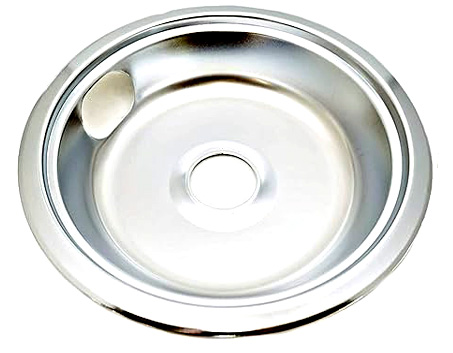 [4061] 8in GE Deep Dish Drip Pan, 6 Ea/Pk