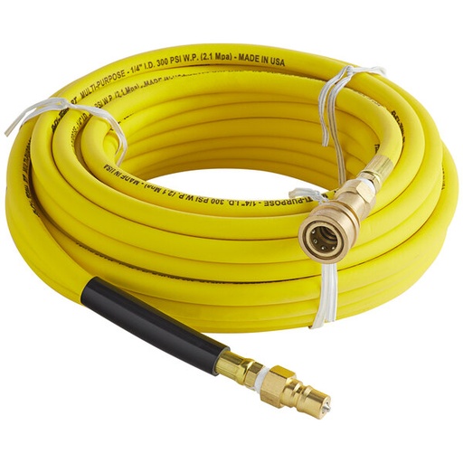 [P259A] Yellow Solution Hose, 1/4in LP 300 PSI 25 Ft
