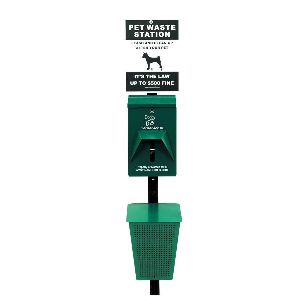 [2129P] Doggy Do Pet Waste Station with Pole